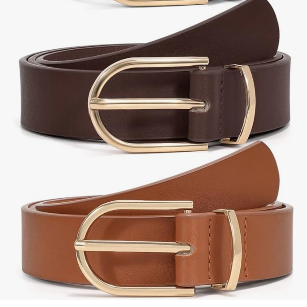 Brown and Black Leather Belts